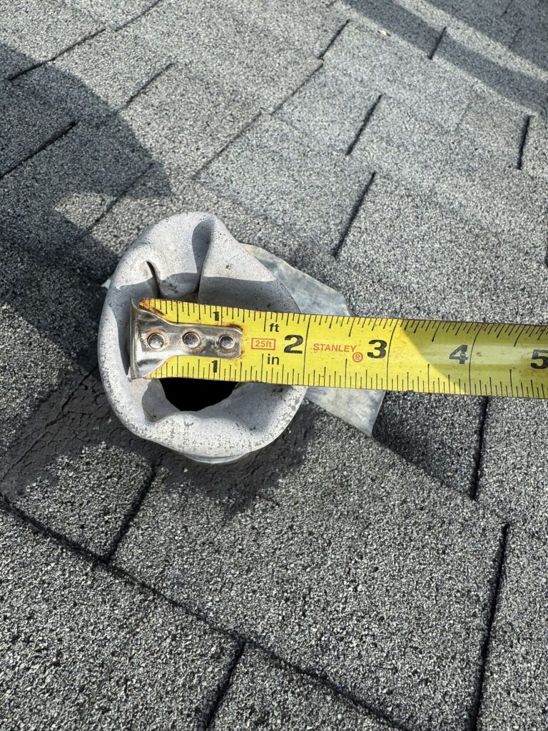 Home roof plumbing vent in leesburg fl before new installation and on inspection