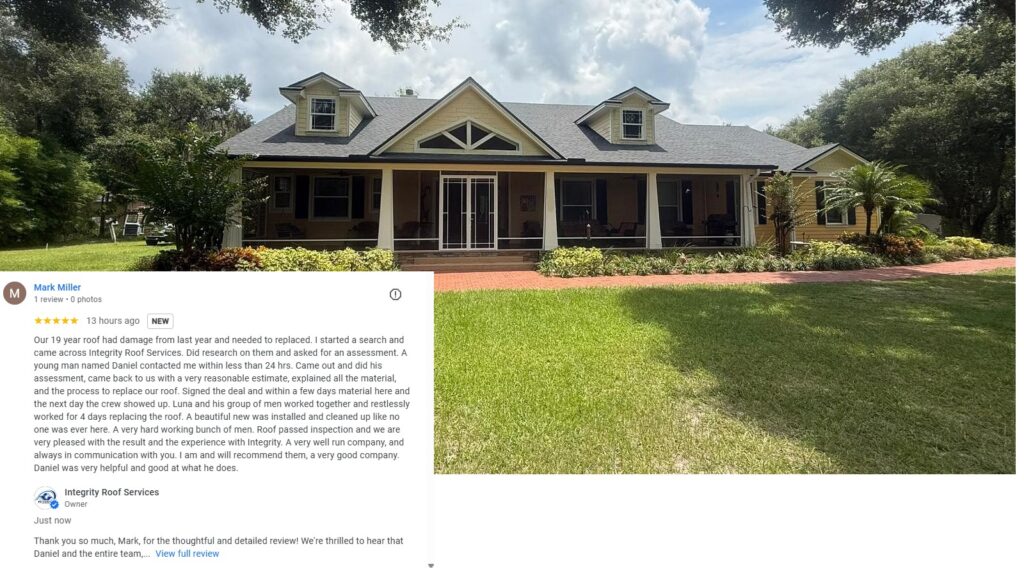 Integrity Roof Services leesburg fl roof review complete