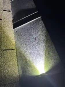 Hail Damage shown with flashliight