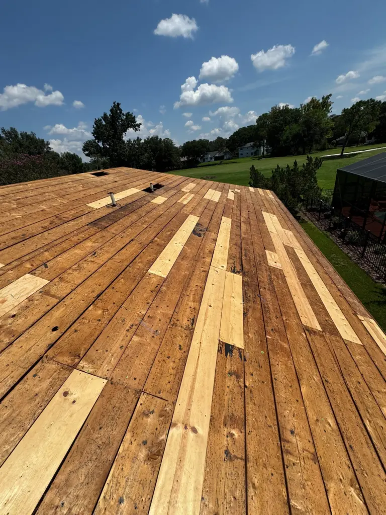 integrity Roof Services new wood installed through out roof in winter park