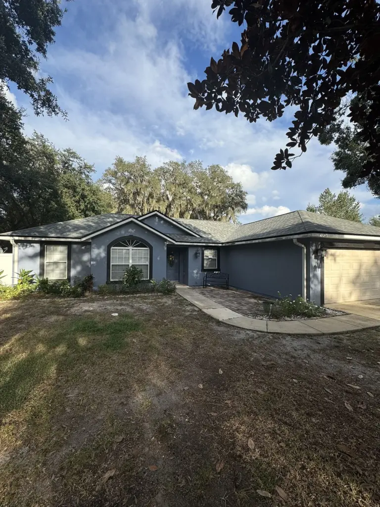 “Completed roof replacement in Longwood, FL using Atlas Pristine Tan shingles installed by Integrity Roof Services.”
