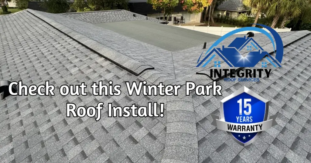 This residential roof in Winter Park, FL had significant storm damage — Winter Park