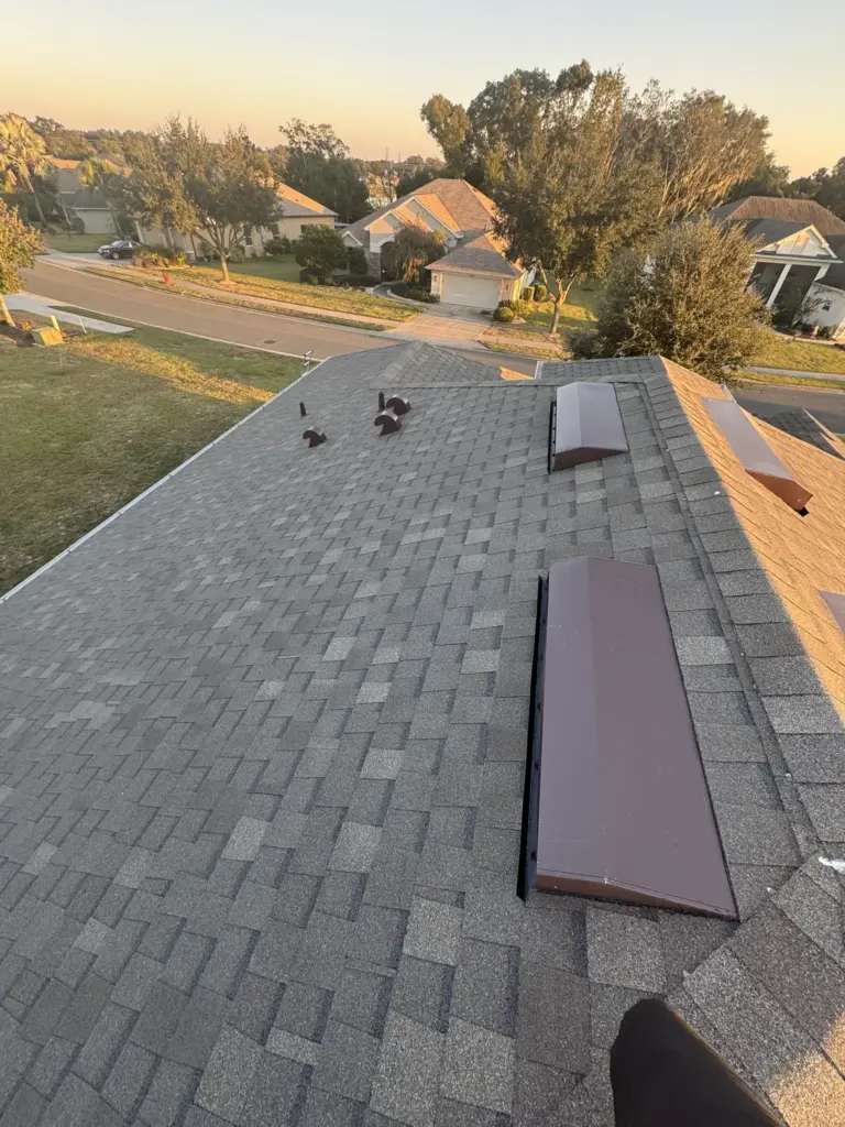 Full ridge and slope view at sunset