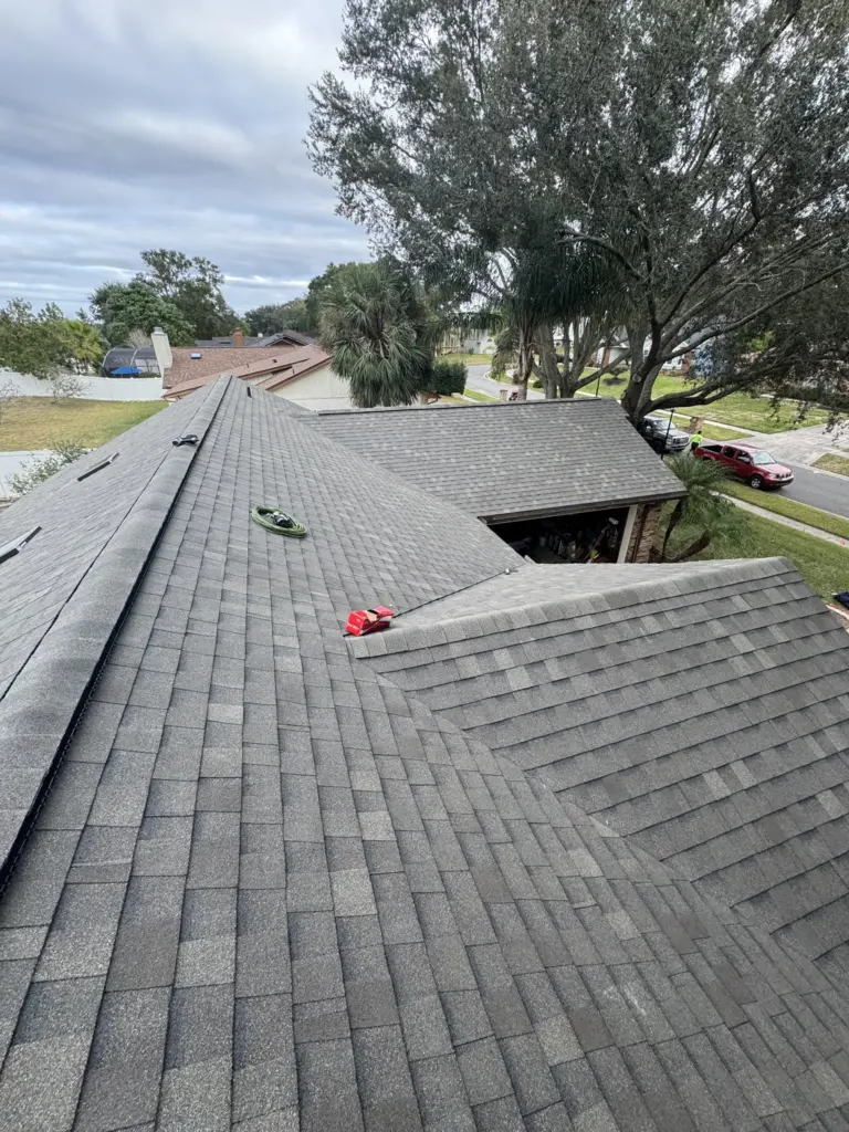 Final inspection view confirming the roof is fully sealed and leak-free.