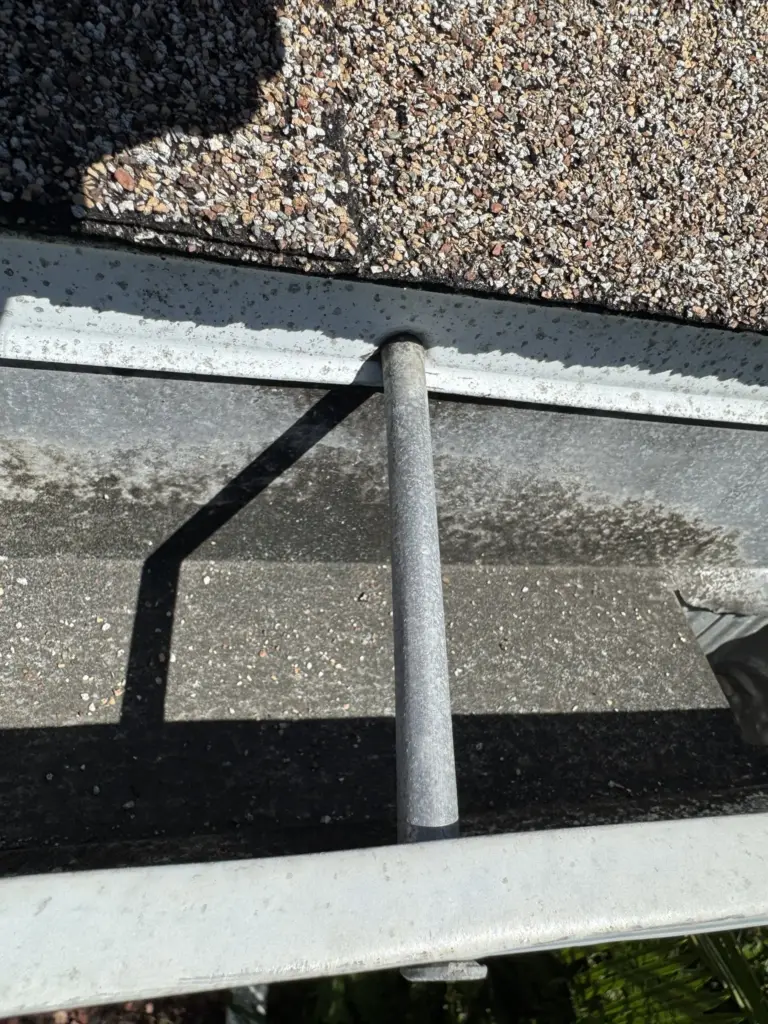 Roofing Projects FL 25 Aged roofing and gutters materials on a Port Orange Florida home before replacement