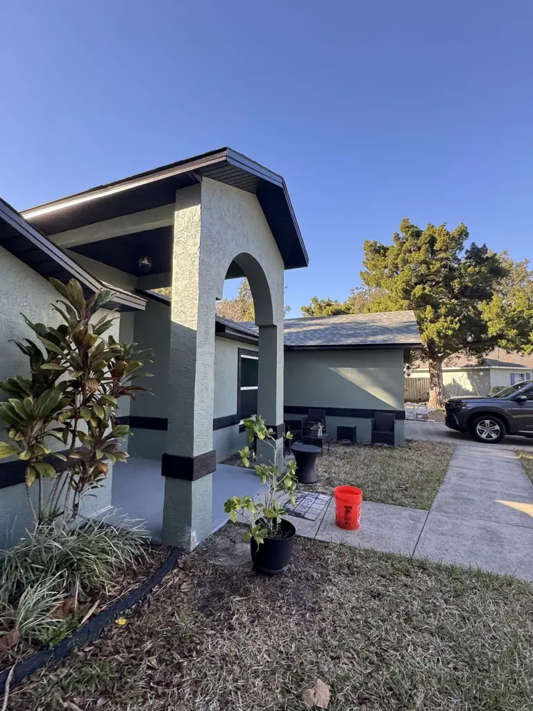 Final overview photo showing the completed roofing project.