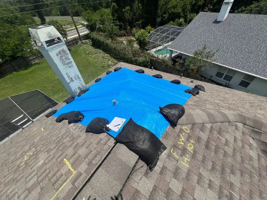 Existing Roof Showing Signs of Long-Term Weather Exposure