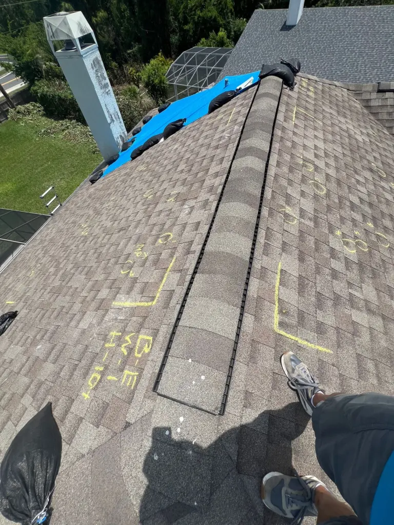 Aging Roofing System Before Professional Replacement
