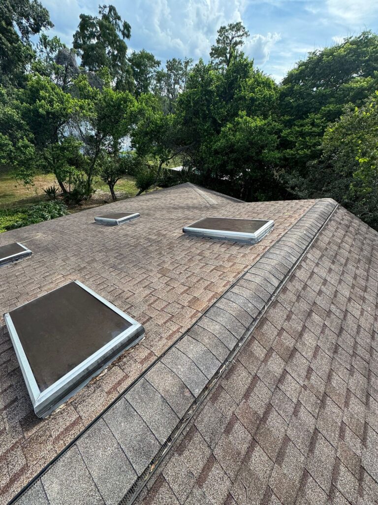 Existing Skylights Before Roof Replacement – Orlando