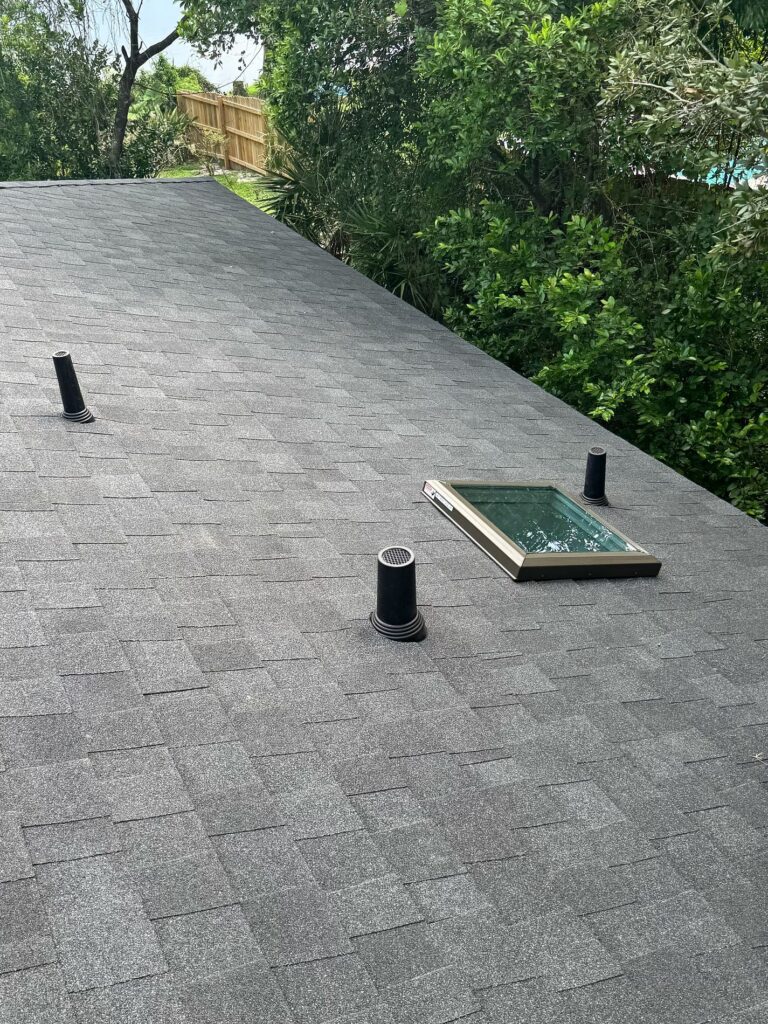 New Atlas roof with skylights and roof vents on Eastwood Drive Orlando FL