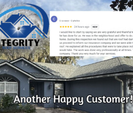 Our Winter Park, FL homeowner left a 5-star review praising Integrity Roof Services Our Winter Park, FL homeowner left a 5-star review praising Integrity Roof Services