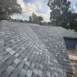 New shingles after installation — Atlas Pinnacle Pristine shingles sealed and secured for 130 MPH wind resistance and long-lasting protection. New shingles after installation — Atlas Pinnacle Pristine shingles sealed and secured for 130 MPH wind resistance and long-lasting protection.