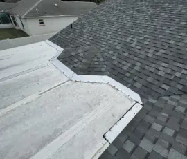 The finished roofing system displays consistent color, spacing, and installation quality throughout. Uniform architectural shingle roof after installation in Port Orange Florida