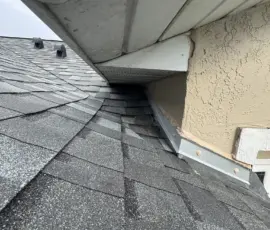 Roof edges completed with clean, straight lines. Finished roof installation with clean edges in Port Orange FL