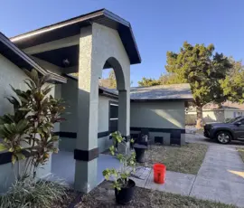 Final overview photo showing the completed roofing project.