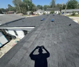 Completed Atlas Pinnacle Pristine Black Shadow roof replacement on Valencia Avenue in Daytona Beach. Atlas Pinnacle Pristine Black Shadow Roof Replacement in Daytona Beach FL