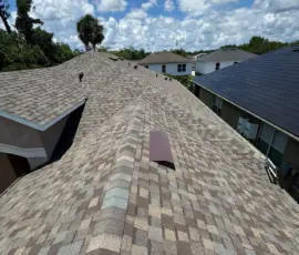 The completed roof blends perfectly with the home's exterior and surrounding neighborhood. Finished Roofing Project in the Redmond Place Area